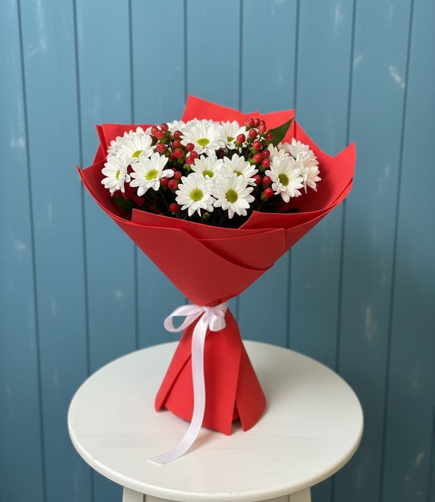 Букет цветов из: Хризантемы в Горки-8