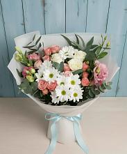 Букет цветов из:  Розы, Лизиантусы и Хризантемы #REPLACE_PRED# Горки-8