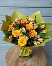 Букет цветов из:  Альстромерии и Розы в Горки-8