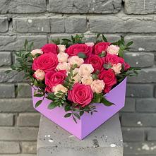 Цветочная композиция из Розы в коробке в Горки-8