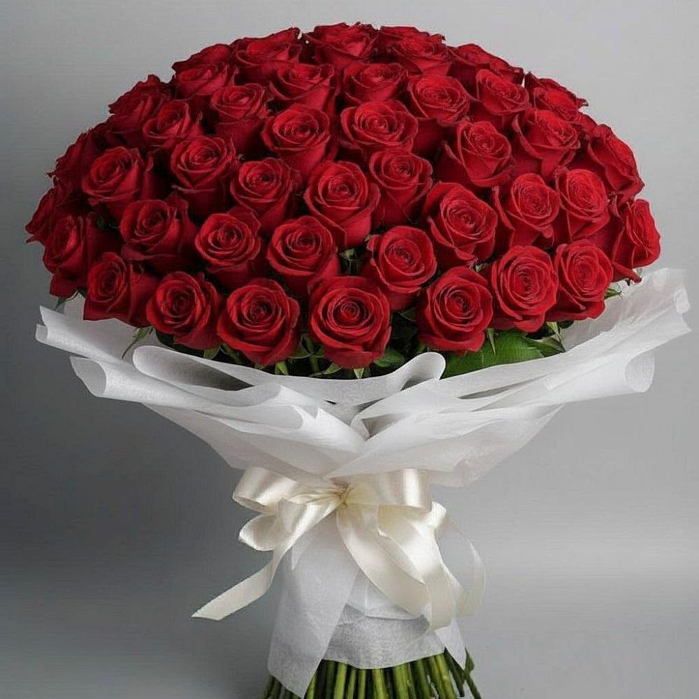 Букет 101 Красная роза Блэк Мэджик в Горки-8