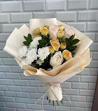 Букет цветов из:  Розы и Хризантемы в Горки-8