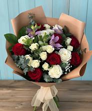 Букет цветов из:  Розы и Альстромерии в Горки-8