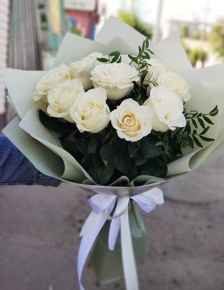 Букет Белые розы Проуд в Горки-8