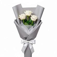 Букет 3 белые розы в Горки-8