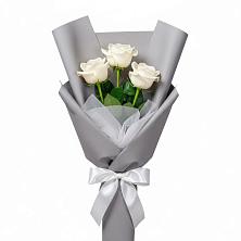 Букет 3 белые розы в Горки-8