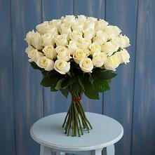 Букет 51 Белая роза Эдлесс Лав в Горки-8