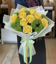 Букет цветов из:  Хризантемы и Розы #REPLACE_PRED# Горки-8