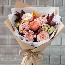 Букет цветов из:  Гвоздики, Хризантемы и Розы в Горки-8
