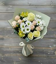Букет цветов из:  Альстромерии, Розы и Хризантемы в Горки-8