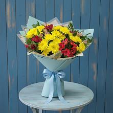Букет цветов из:  Альстромерии и Хризантемы #REPLACE_PRED# Горки-8