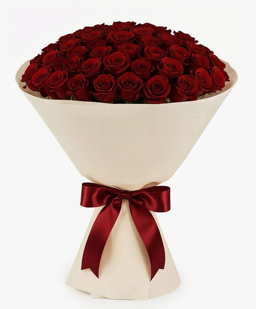 Букет 101 Бордовая роза Блэк Бакарра в Горки-8