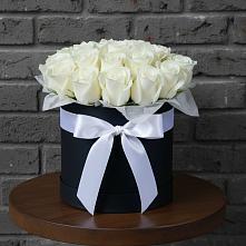 Цветочная композиция из Розы в шляпной коробке в Горки-8